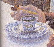 Paul Signac Detail of Cenacle oil